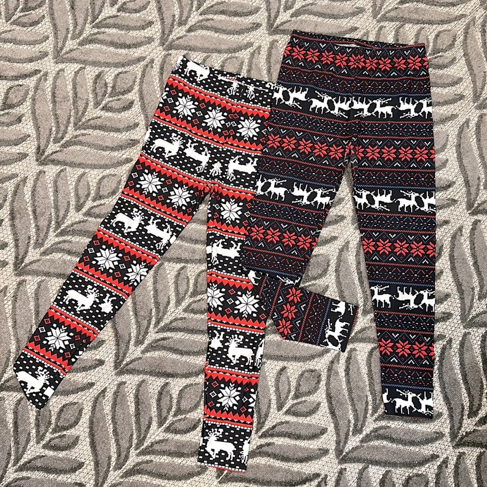Holiday Lounge Tights - OS, Wmns, 2-Pack